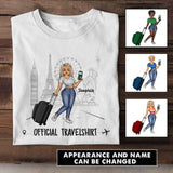 Personalized A Girl Love Travel Tshirt Printed NQHC3105