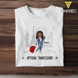 Personalized A Girl Love Travel Tshirt Printed NQHC3105