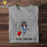 Personalized A Girl Love Travel Tshirt Printed NQHC3105