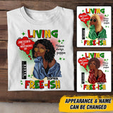 Personalized juneteenth-free ish Tshirt Printed QTDT306