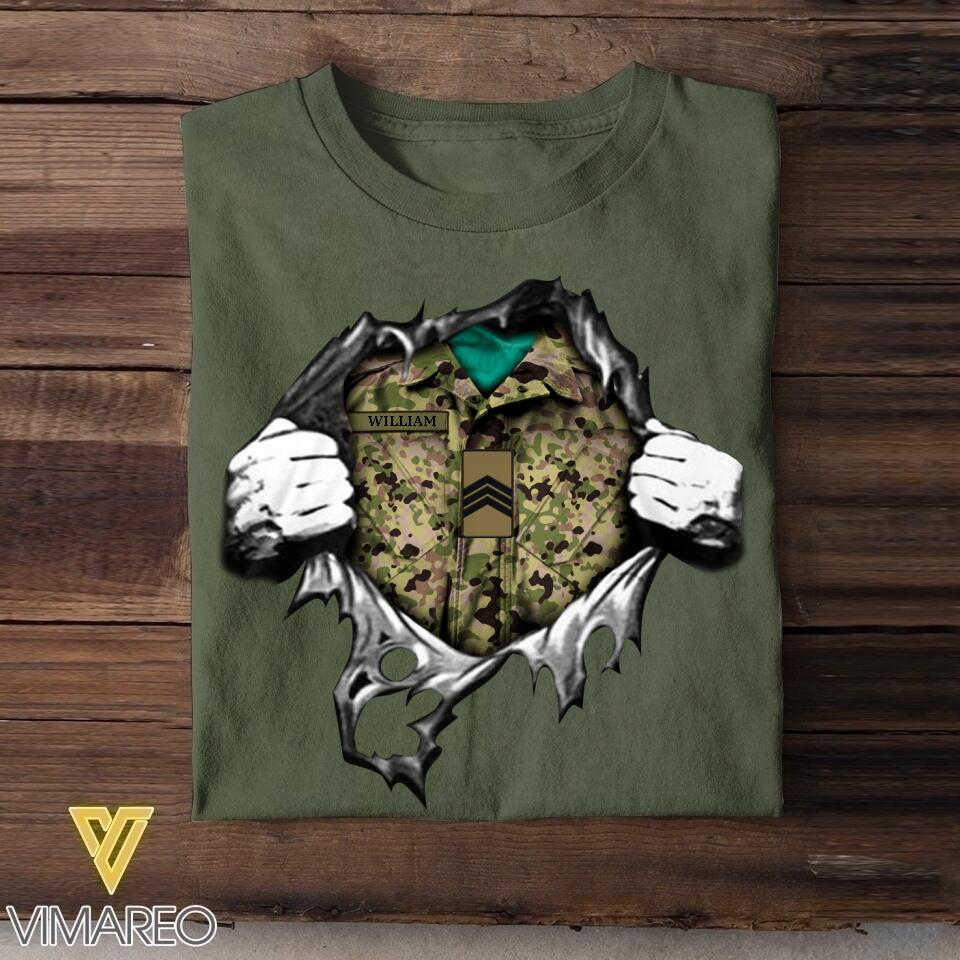 Personalized Portuguese Soldier Tshirt Printed 22JUL-DT03