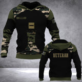 Personalized France Veteran Camo Tshirt or Hoodie 3D Printed QTDT0406