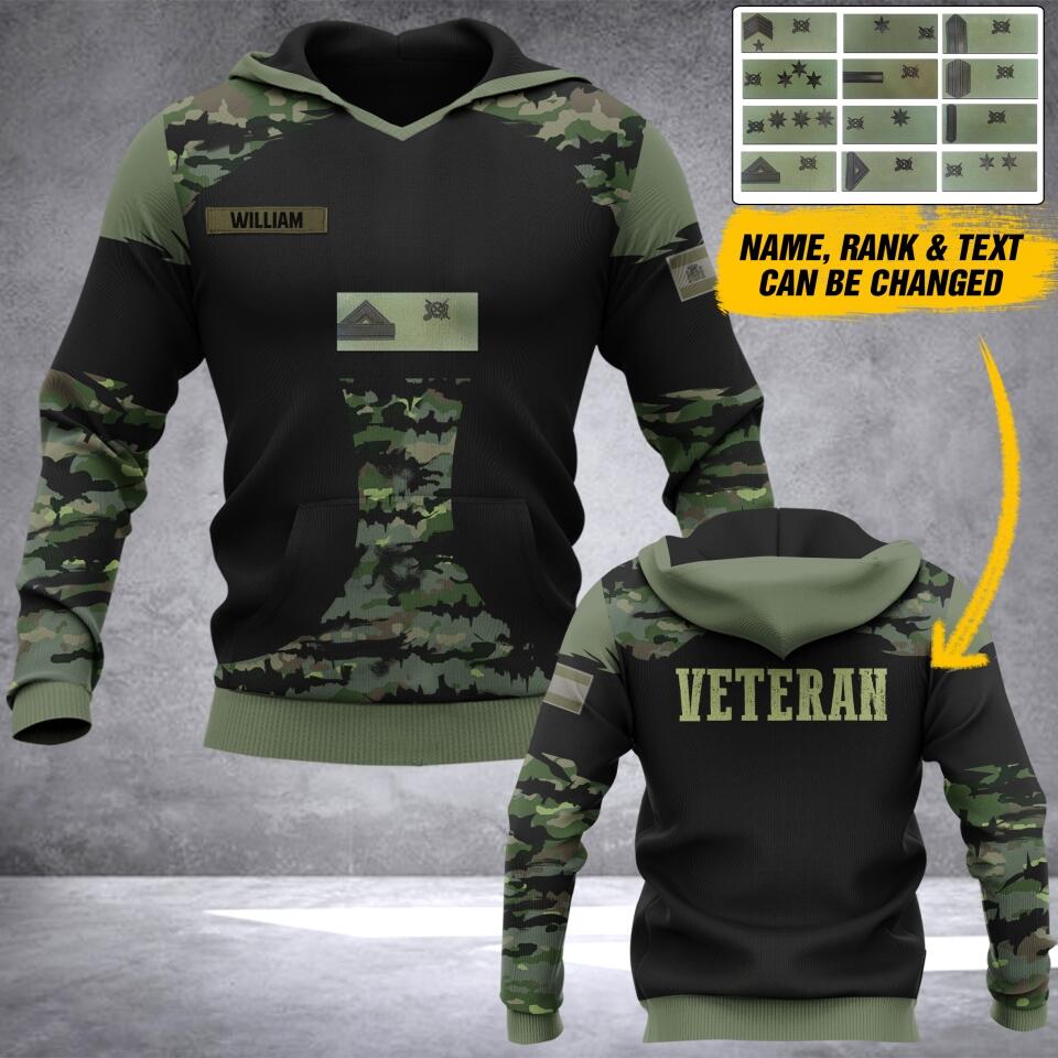 Personalized Spanish Veteran Camo Hoodie 3D Printed QTDT0406