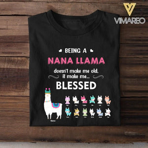 Personalized  NaNa Llama Tshirt Printed QTHY046