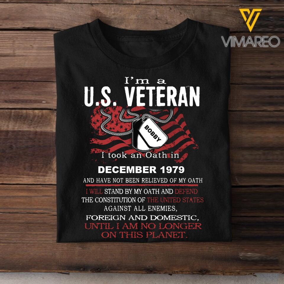 Personalized U.S Veterans Tshirt Printed OCT-LN18