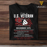 Personalized U.S Veterans Tshirt Printed OCT-LN18