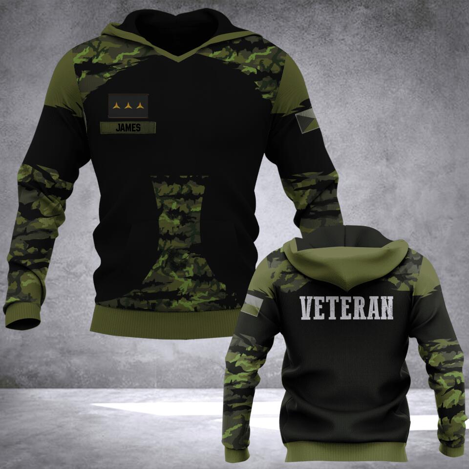 Personalized Czech Veteran Camo Hoodie 3D Printed QTDT0706