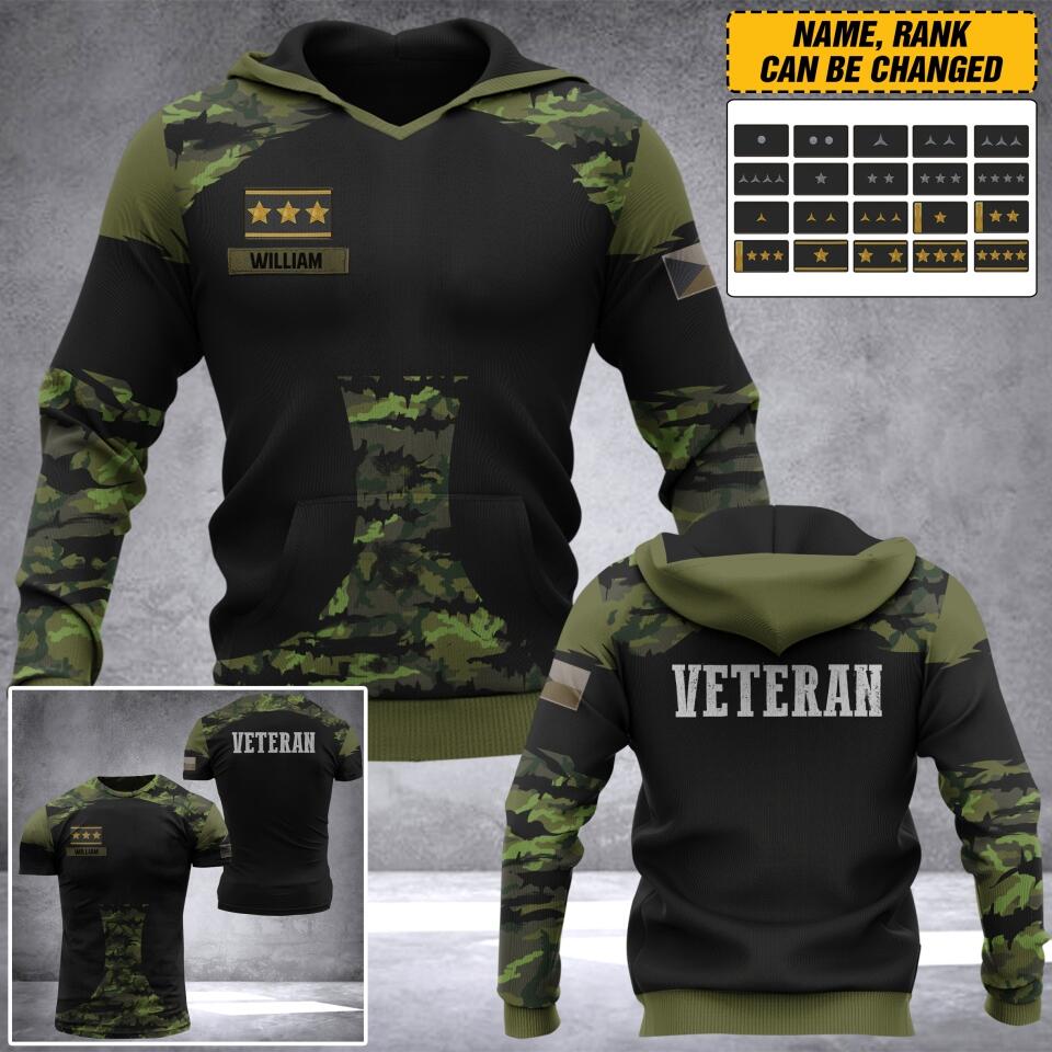 Personalized Czech Veteran Camo Hoodie 3D Printed QTDT0706