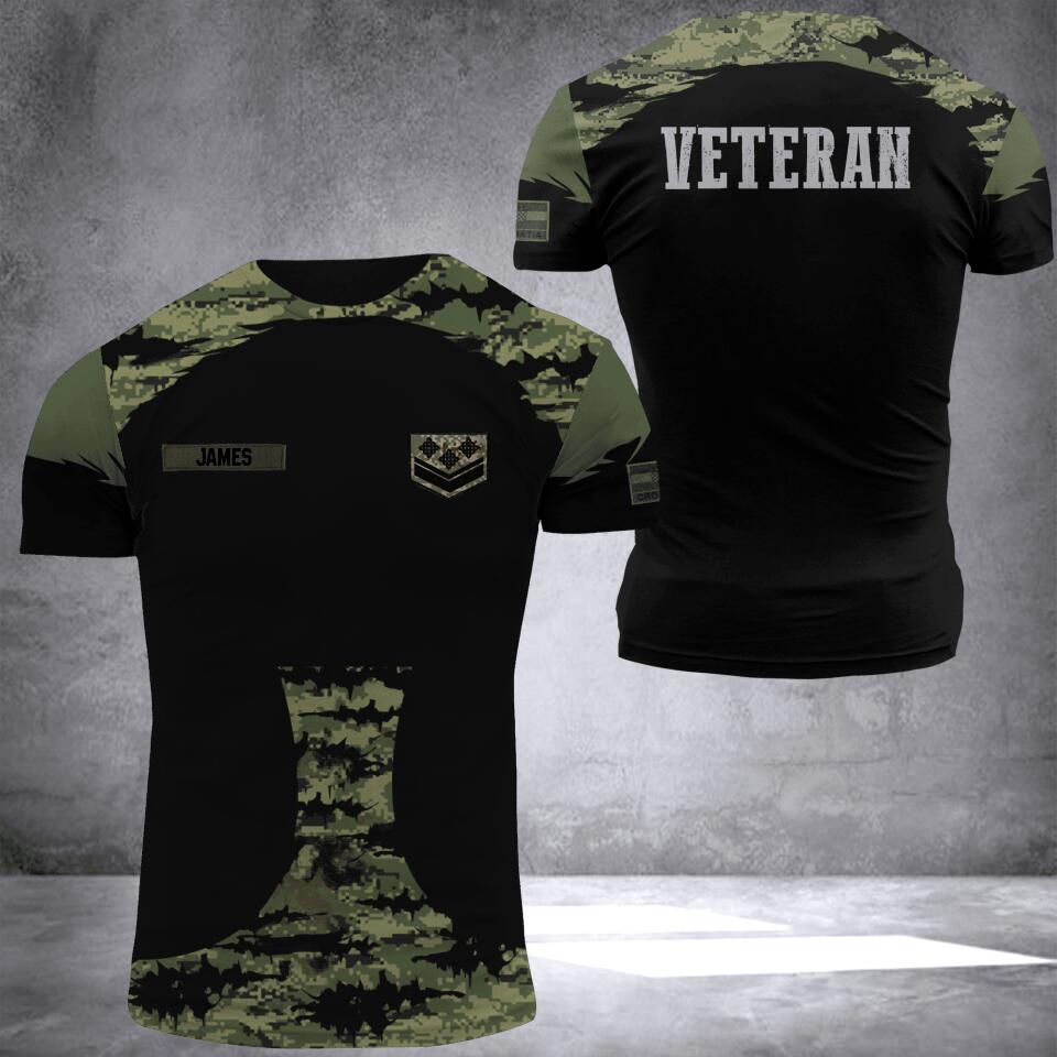 Personalized Croatian Veteran Camo Hoodie 3D Printed QTDT0706