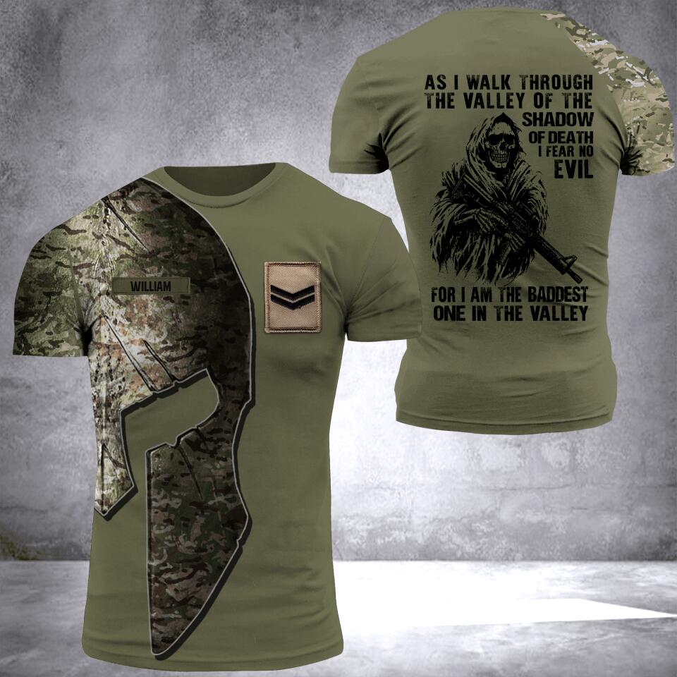 DH Personalized British Veterans/Soldier Tshirt 3D Printed DT0706