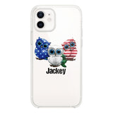 Personalized Owl Transparent Silicone Phonecase Printed NQHQ0606