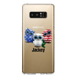Personalized Owl Transparent Silicone Phonecase Printed NQHQ0606