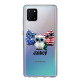 Personalized Owl Transparent Silicone Phonecase Printed NQHQ0606