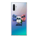 Personalized Owl Transparent Silicone Phonecase Printed NQHQ0606