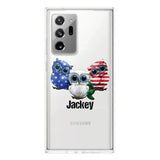 Personalized Owl Transparent Silicone Phonecase Printed NQHQ0606