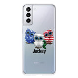 Personalized Owl Transparent Silicone Phonecase Printed NQHQ0606