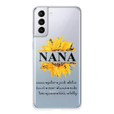 Personalized Auntie Transparent Silicone Phonecase Printed 22JUL-DT07