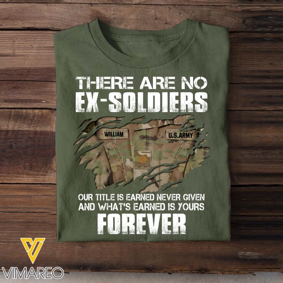 Personalized U.S Soldier Soldier Tshirt Printed 22JUL-DT07