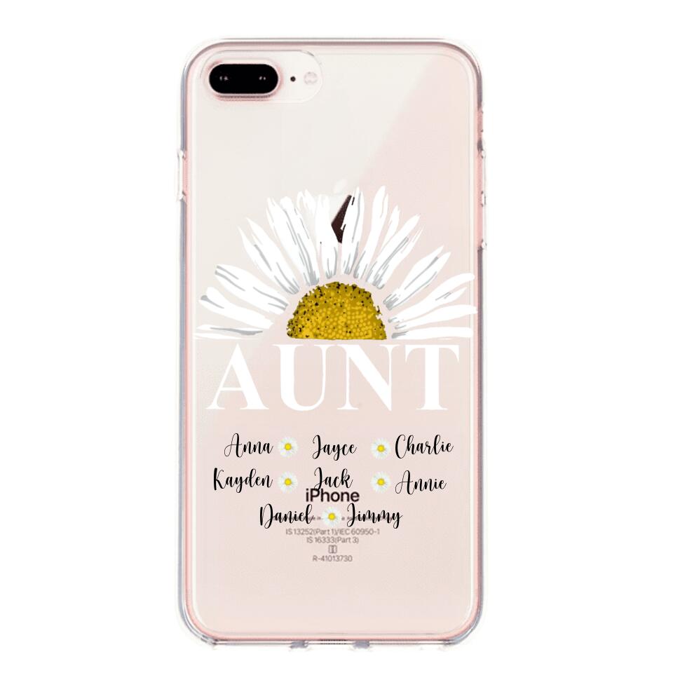 Personalized Silicone Phonecase Aunt And Kid Printed