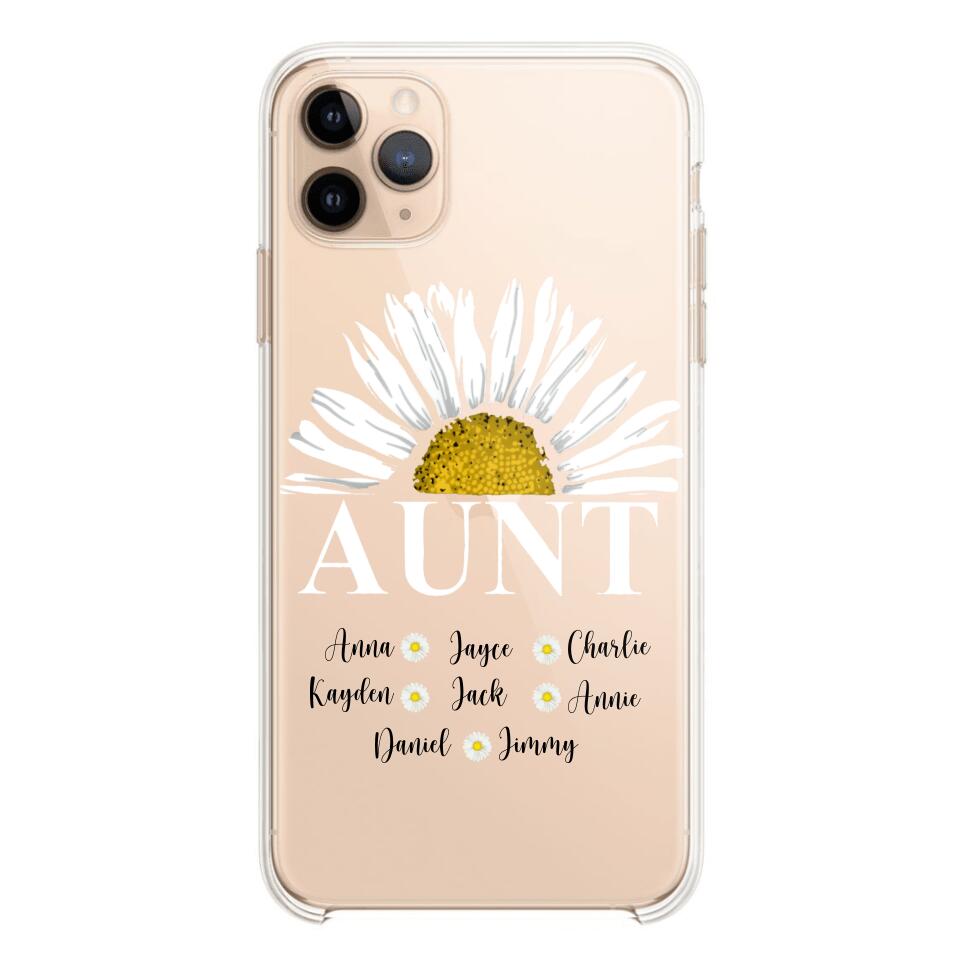 Personalized Silicone Phonecase Aunt And Kid Printed