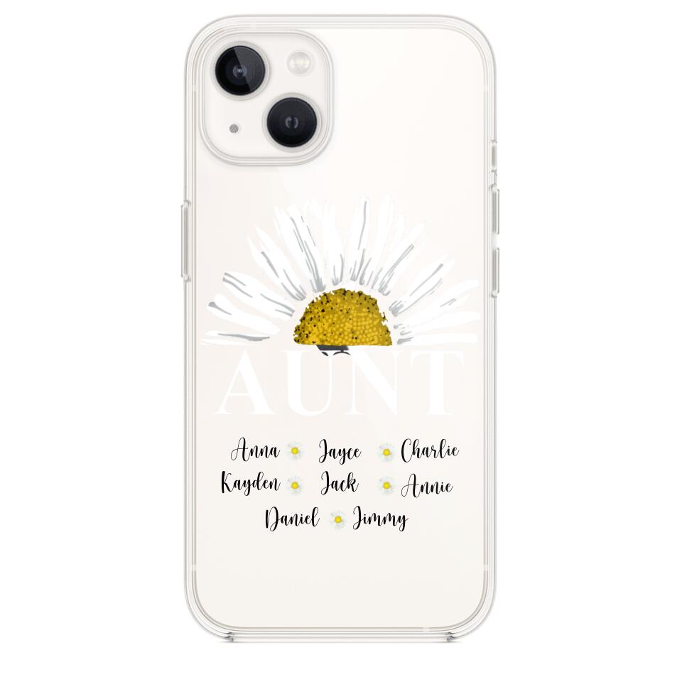 Personalized Silicone Phonecase Aunt And Kid Printed