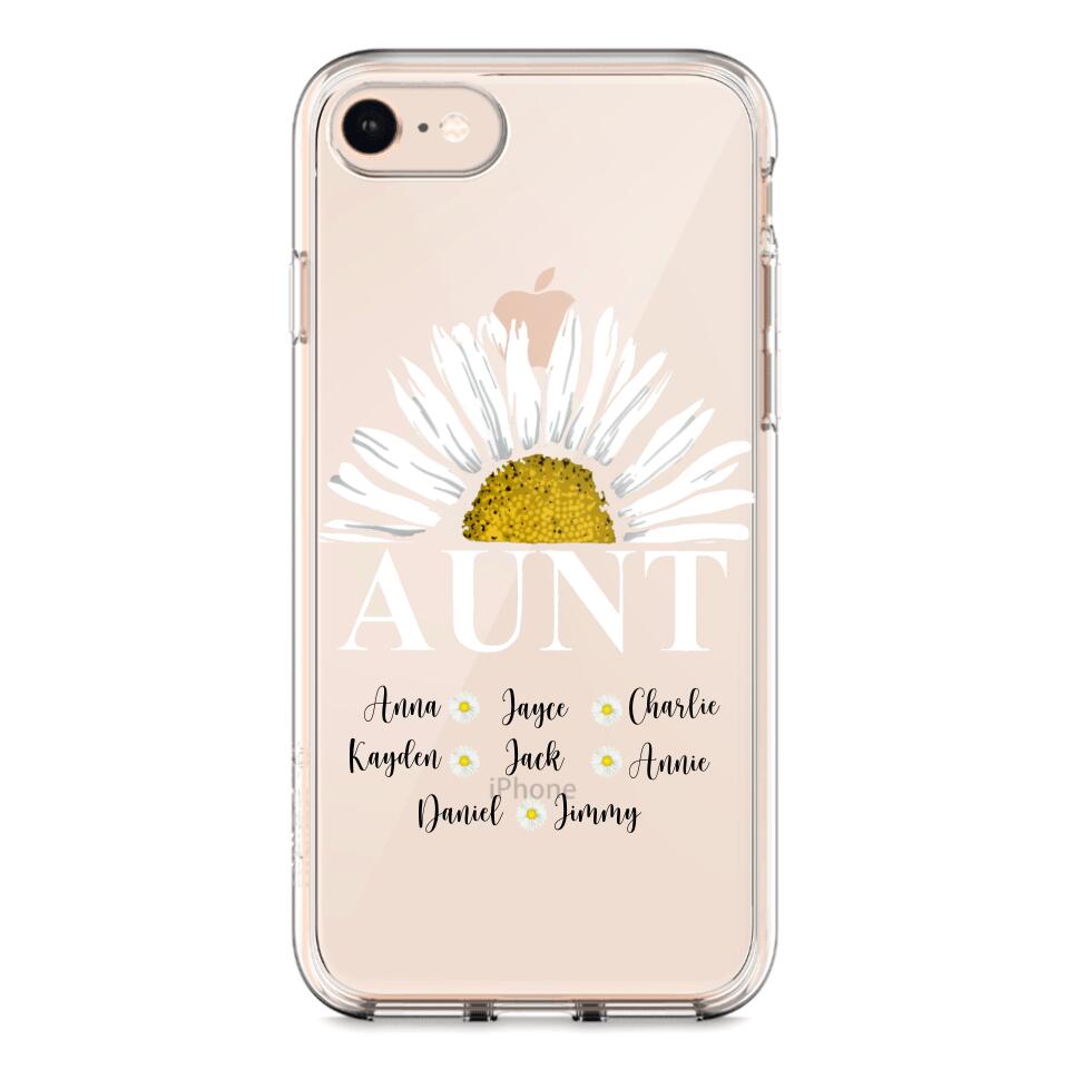 Personalized Silicone Phonecase Aunt And Kid Printed