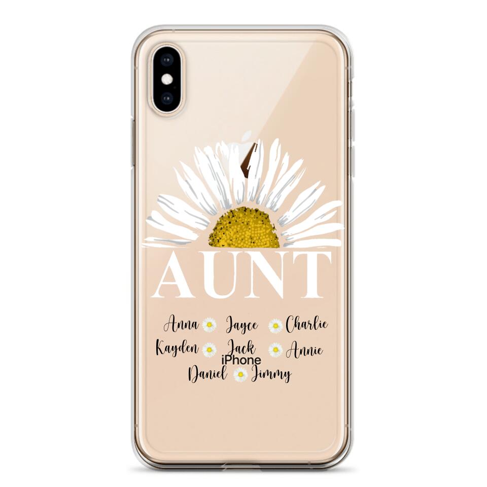 Personalized Silicone Phonecase Aunt And Kid Printed