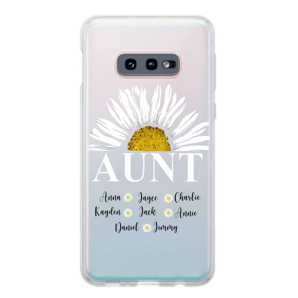 Personalized Silicone Phonecase Aunt And Kid Printed