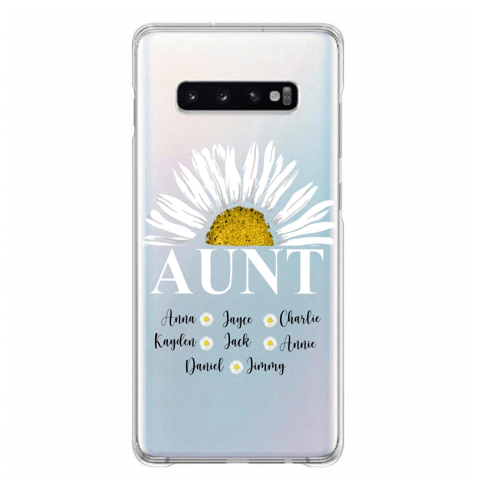 Personalized Silicone Phonecase Aunt And Kid Printed