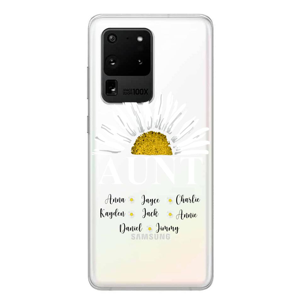 Personalized Silicone Phonecase Aunt And Kid Printed