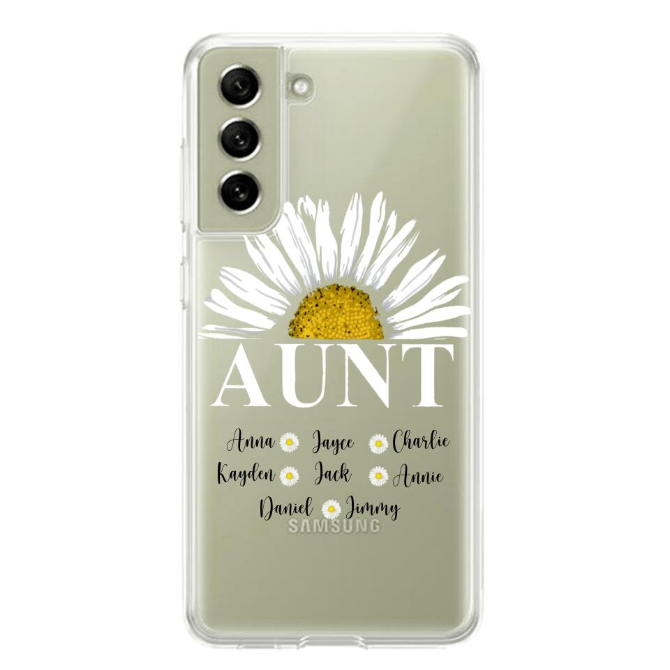 Personalized Silicone Phonecase Aunt And Kid Printed