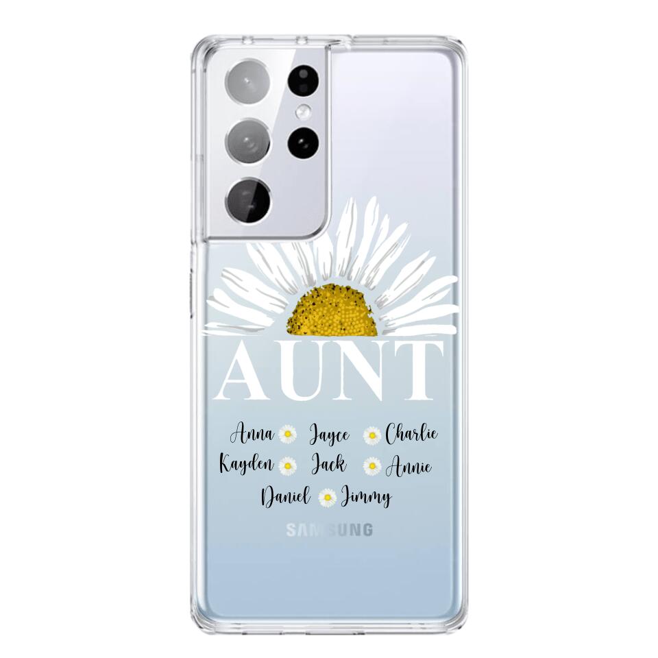 Personalized Silicone Phonecase Aunt And Kid Printed