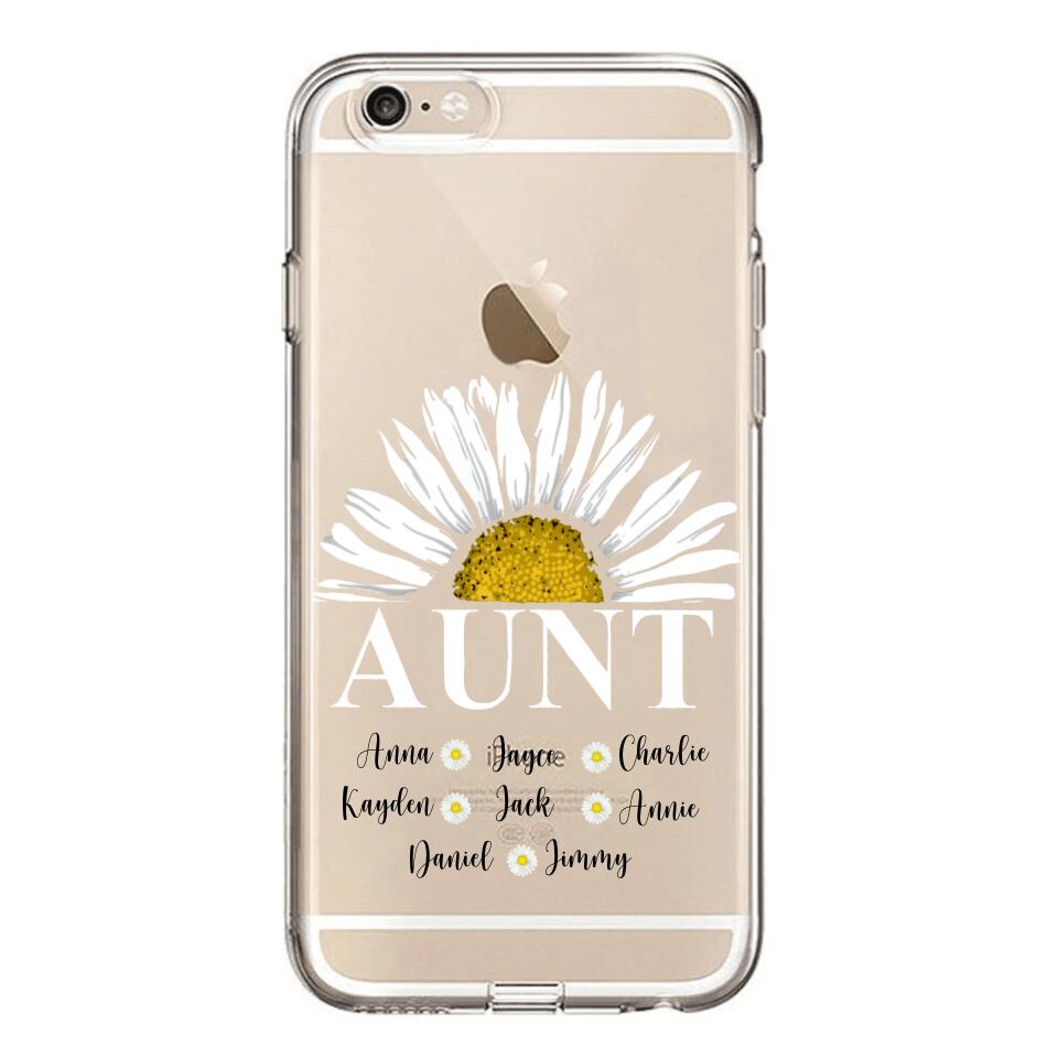 Personalized Aunt Transparent Silicone Phonecase Printed 22JUL-HC07