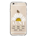 Personalized Aunt Transparent Silicone Phonecase Printed 22JUL-HC07