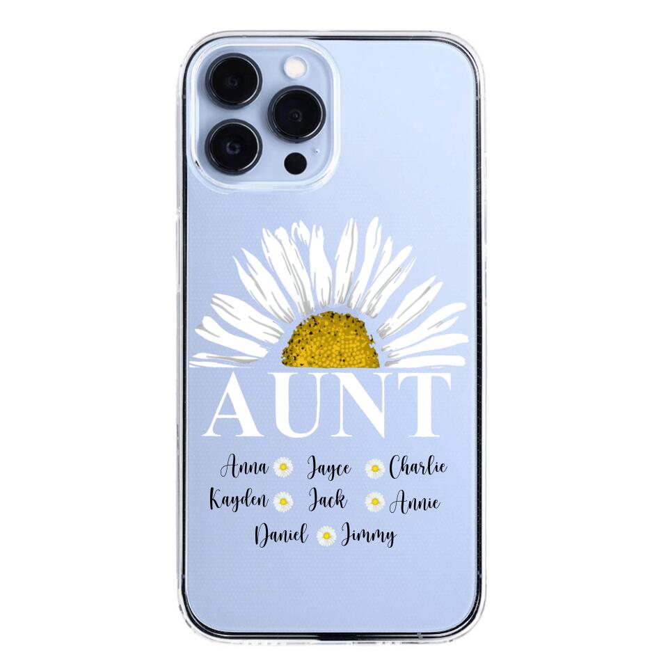 Personalized Aunt Transparent Silicone Phonecase Printed 22JUL-HC07
