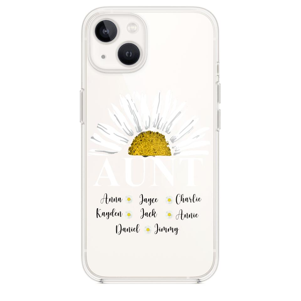 Personalized Aunt Transparent Silicone Phonecase Printed 22JUL-HC07