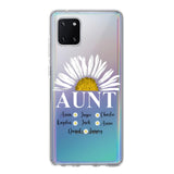 Personalized Aunt Transparent Silicone Phonecase Printed 22JUL-HC07