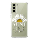 Personalized Aunt Transparent Silicone Phonecase Printed 22JUL-HC07