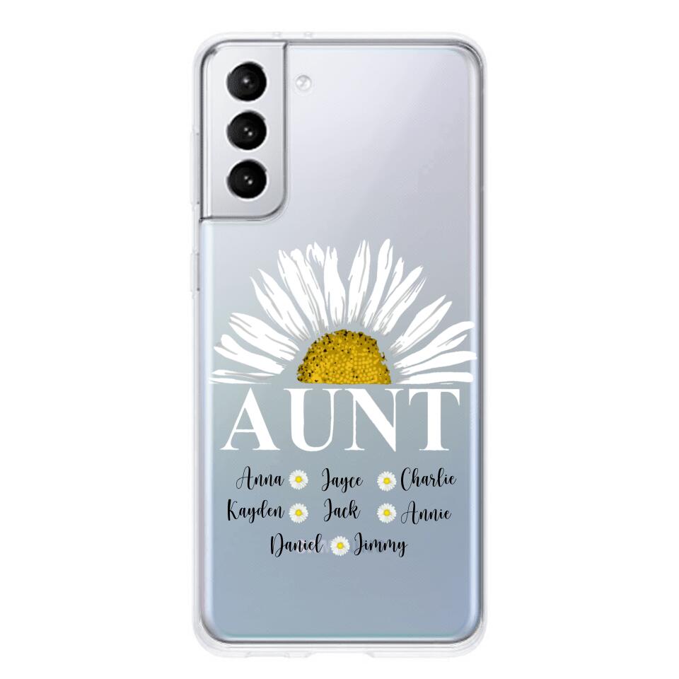 Personalized Aunt Transparent Silicone Phonecase Printed 22JUL-HC07