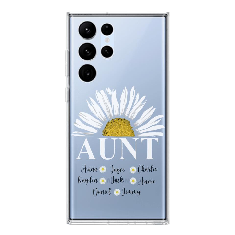 Personalized Aunt Transparent Silicone Phonecase Printed 22JUL-HC07