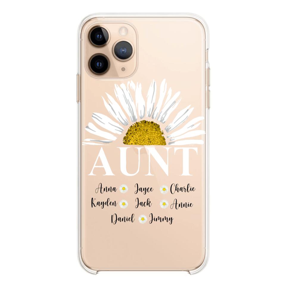 Personalized Aunt Transparent Silicone Phonecase Printed 22JUL-HC07
