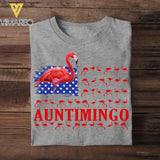 Personalized Flamigo Nickname US Flag Tshirt Printed QTDT0806