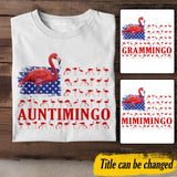Personalized Flamigo Nickname US Flag Tshirt Printed QTDT0806