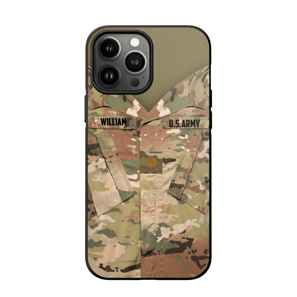 Personalized U.S Soldier Phone Case Printed 22JUL-HQ08