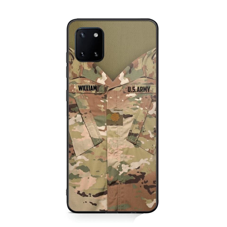 Personalized U.S Soldier Phone Case Printed 22JUL-HQ08