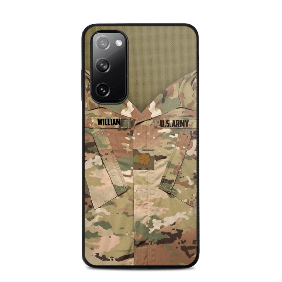 Personalized U.S Soldier Phone Case Printed 22JUL-HQ08