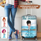 Personalized Mermaid Luggage Cover Printed NQC0906