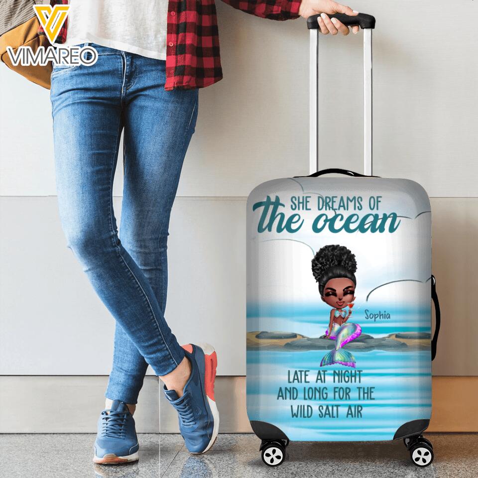 Personalized Mermaid Luggage Cover Printed NQC0906