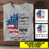 Personalized Happiness Is Being A Grandma Tshirt Printed 22JUL-HC09