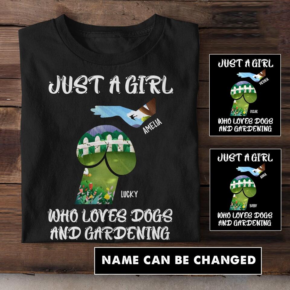Personalized Just A Girl Tshirt Printed NQC0906